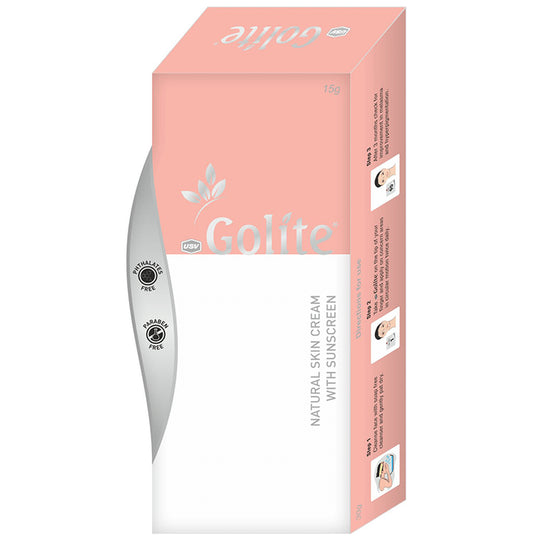 Golite Natural Skin Cream with Sunscreen | Phthalate & Paraben-Free
tube of 15 gm Cream