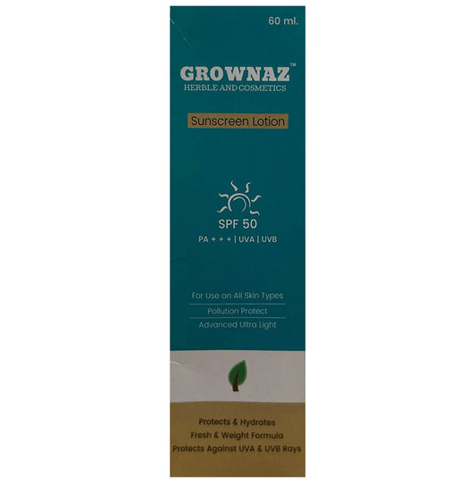 Grownaz Sunscreen Lotion SPF 50 PA+++
bottle of 60 ml Lotion