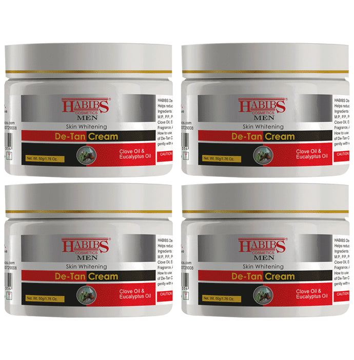 Habibs Skin Whitening D-Tan Cream (50gm Each)
combo pack of 4 jar