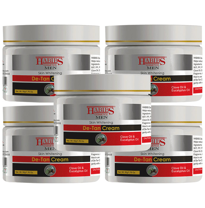 Habibs Skin Whitening D-Tan Cream (50gm Each)
combo pack of 5 jar