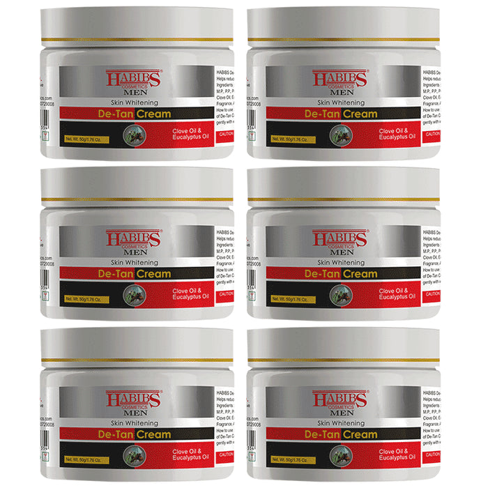 Habibs Skin Whitening D-Tan Cream (50gm Each)
combo pack of 6 jar