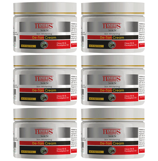 Habibs Skin Whitening D-Tan Cream (50gm Each)
combo pack of 6 jar