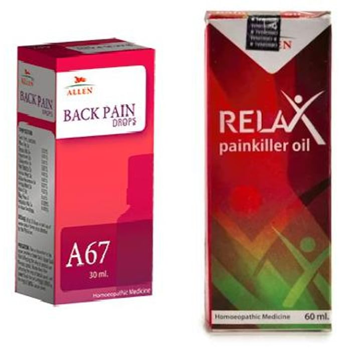 Allen Back Pain Care Combo (A67 + Relax Pain Killer Oil)
packet of 1 Kit