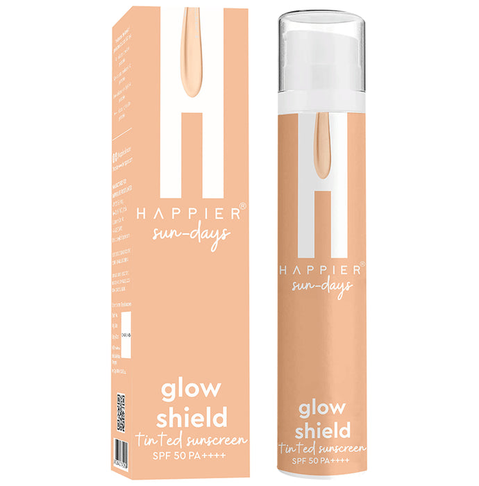 Happier Sun-days Glow Shield Tinted Sunscreen Long-Lasting Protection For All Skin Type SPF 50 PA++++
tube of 50 ml Cream