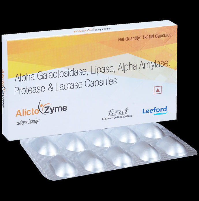 Alictozyme Capsule
strip of 10 capsules