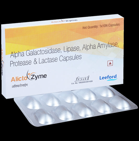 Alictozyme Capsule
strip of 10 capsules