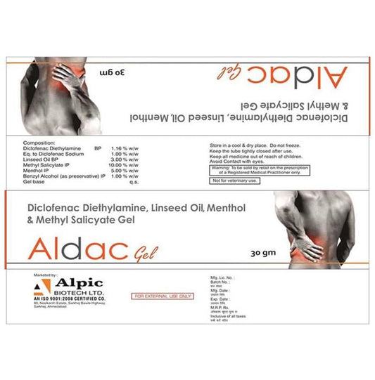 Aldac Gel
tube of 30 gm Gel