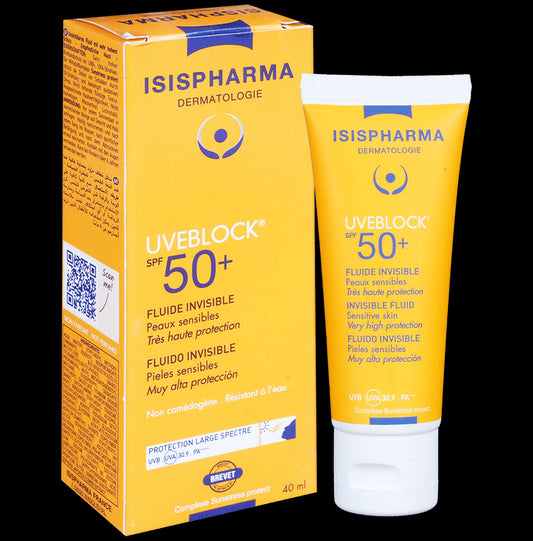 Isispharma UVE Block SPF 50+ Invisible Fluid | For Sensitive Skin
tube of 40 ml Cream