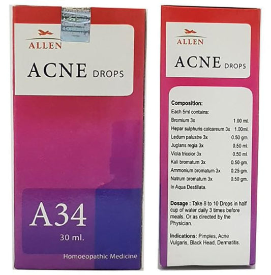 Allen A34 Acne Drop
bottle of 30 ml Drop