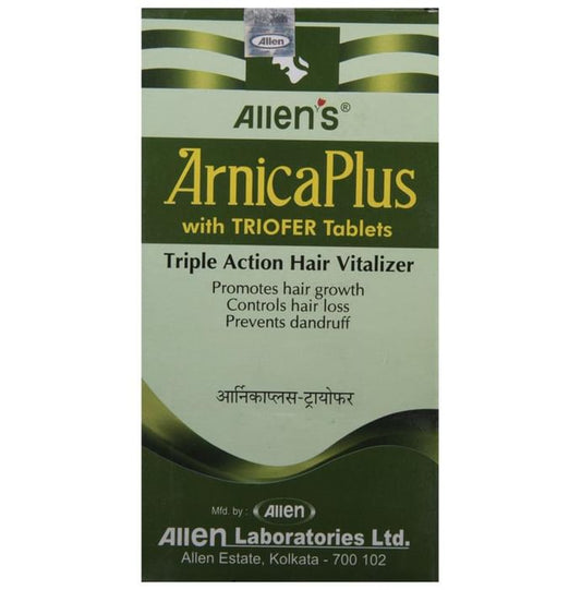 Allen Laboratories Arnica Plus (Hair Vitalizer 100 Ml+ Triofer 50 Tablets) Kit
box of 1 Kit