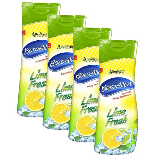 Allen Laboratories Prickly Heat Powder With Aloevera Lime Fresh (150gm Each)
combo pack of 4 bottles