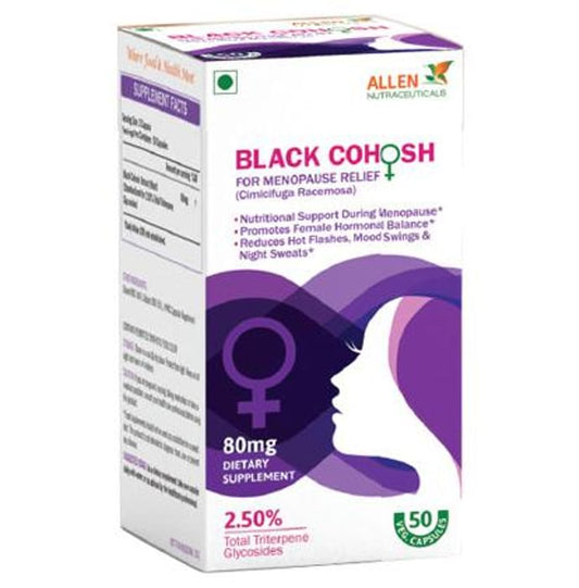 Allen Nutraceutical Black cohosh 80mg Capsule
box of 50 capsules