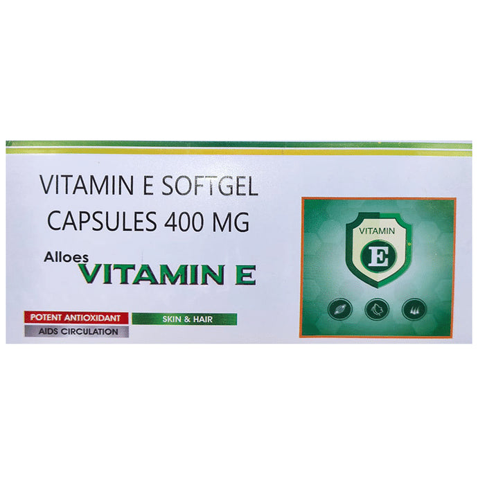 Alloes Vitamin E Softgel Capsules (10 Each)
combo pack of 3 strips