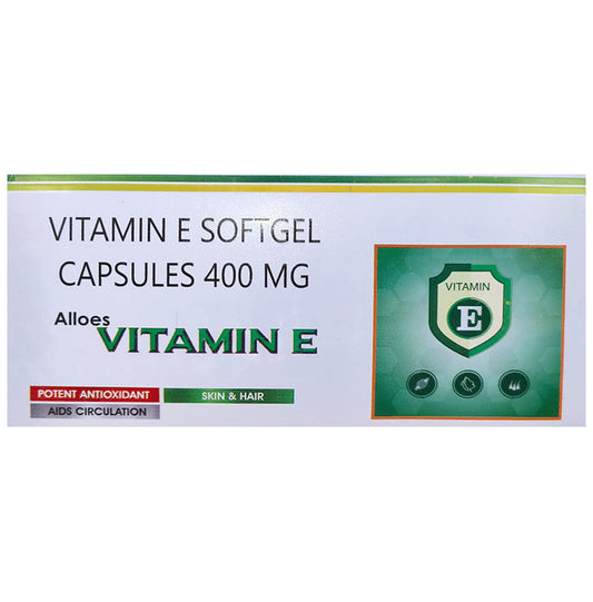 Alloes Vitamin E Softgel Capsules (10 Each)
combo pack of 3 strips