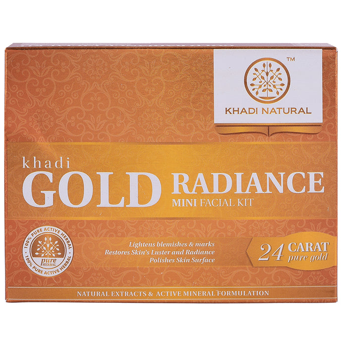 Khadi Naturals Gold Radiance Mini Facial Kit
box of 1 Kit