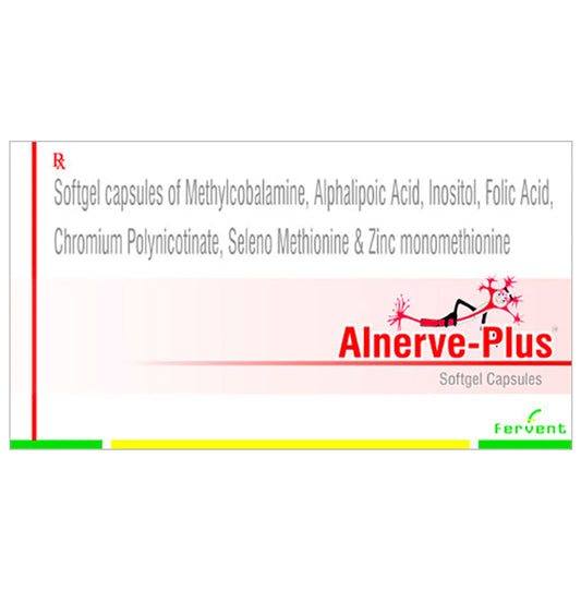 Alnerve-Plus Softgel Capsule
strip of 15 soft gelatin capsules