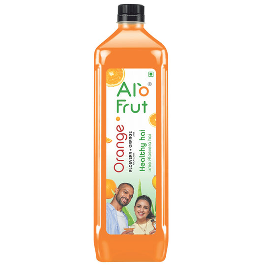 Alo Frut Orange Aloevera Juice
bottle of 1 Ltr Juice