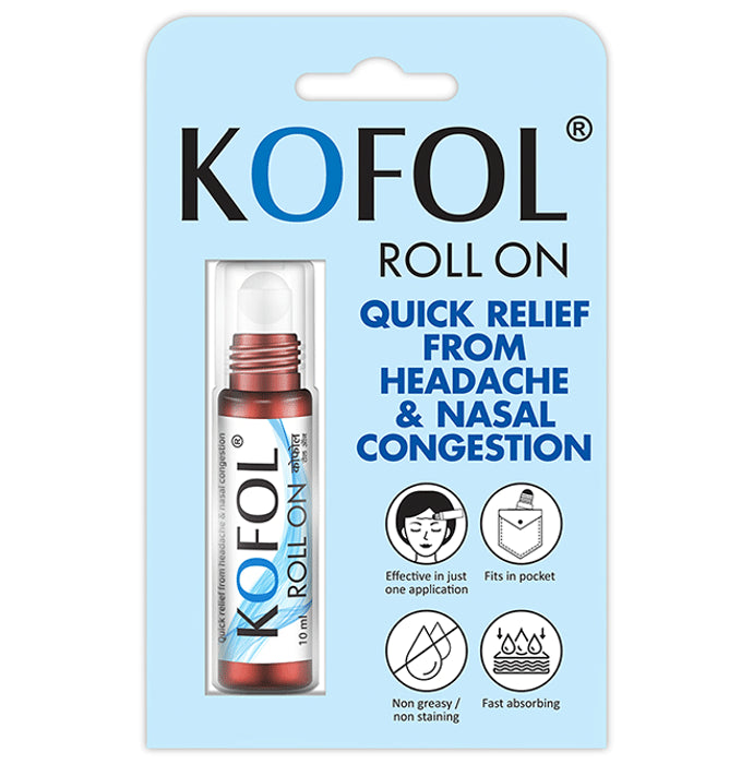 Kofol Ayurvedic Roll On for Headaches
Roll-on bottle of 10 ml Liquid
