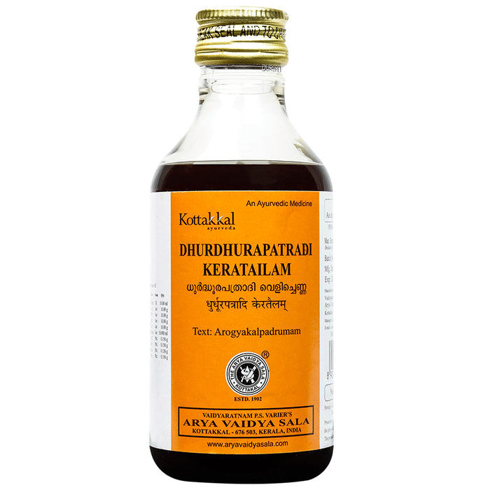 Kottakkal Ayurveda Dhurdhurapatradi Keratailam
bottle of 200 ml Oil