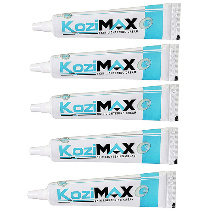 Kozimax Skin Lightening Cream (9gm Each)
combo pack of 5 Tubes