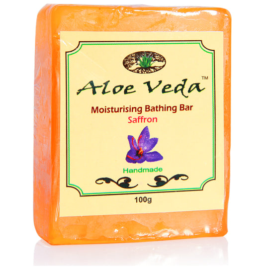 Aloe Veda Moisturising Bathing Bar Saffron
packet of 100 gm Soap