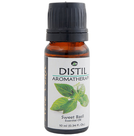Aloe Veda Sweet Basil Distil Aromatherapy Essential Oil
bottle of 10 ml Oil