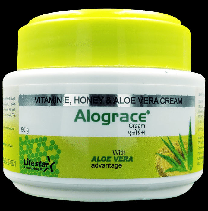 Alograce Moisturising Cream with Aloe Vera | For Dry to Normal Skin, Sensitive Skin
jar of 50 gm Cream