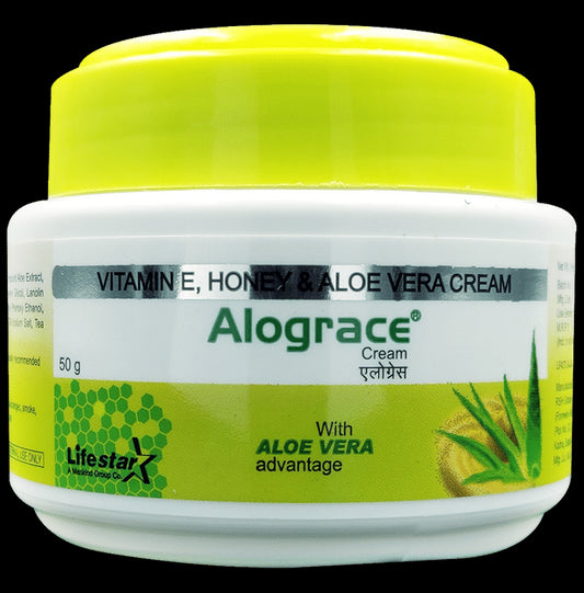 Alograce Moisturising Cream with Aloe Vera | For Dry to Normal Skin, Sensitive Skin
jar of 50 gm Cream