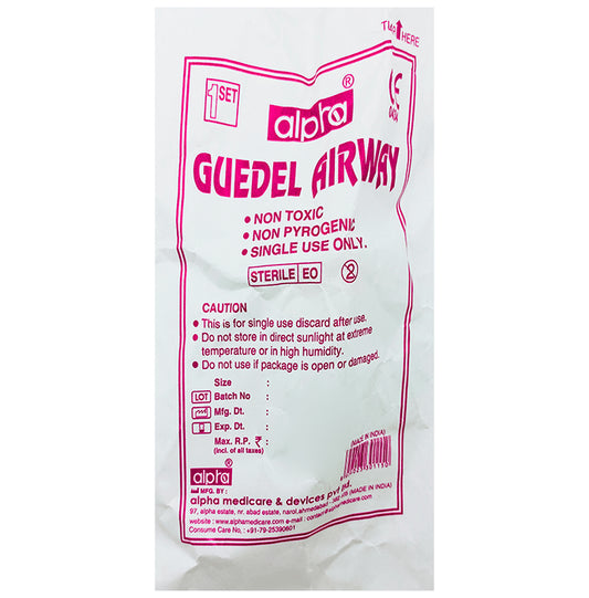 Alpha Guedel Airway Size 3
packet of 1 Unit