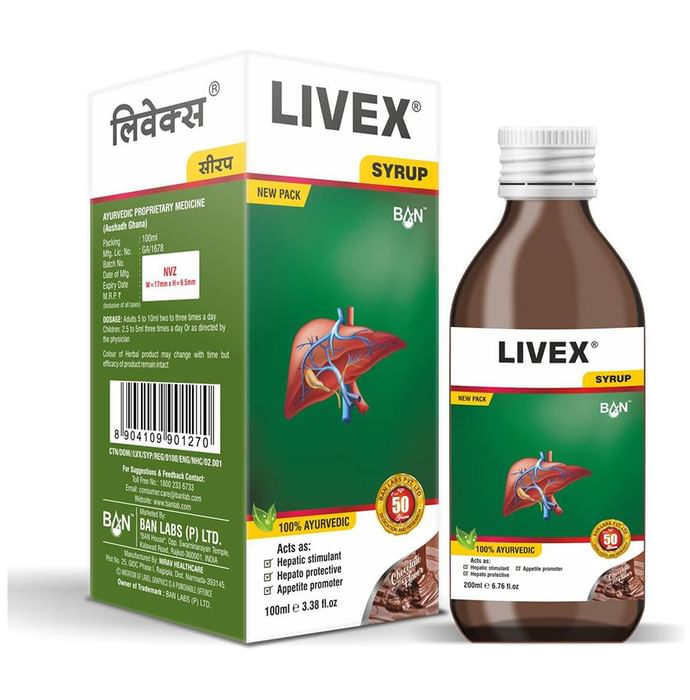 Livex Syrup | Assists Healthy Liver Functioning, Improves Appetite | Syrup
bottle of 200 ml Syrup
