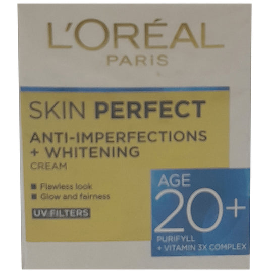 Loreal Paris Skin Perfect Anti-Imperfections + Whitening Cream
jar of 50 gm Cream
