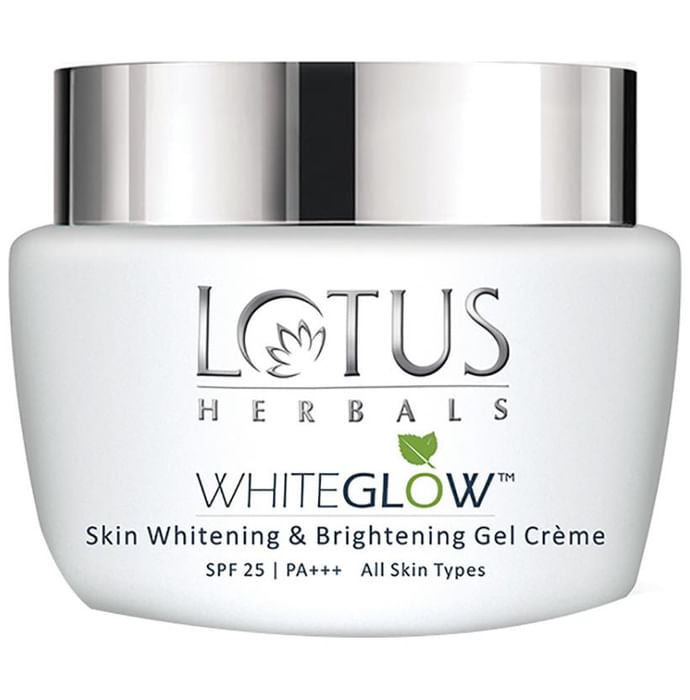 Lotus Herbals WhiteGlow Skin Whitening & Brightening Gel Creme SPF 25 PA+++
jar of 40 gm Cream
