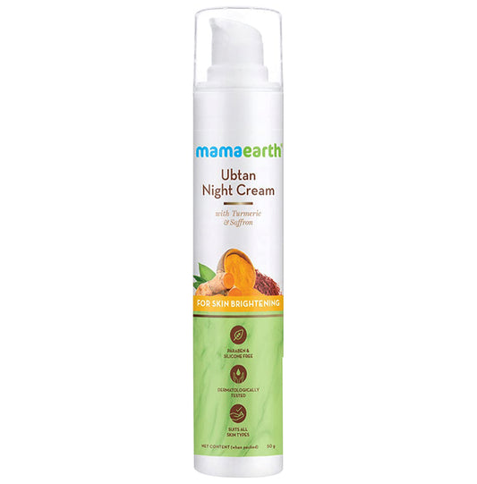Mamaearth Ubtan Night Cream | Paraben & Silicone-Free | For All Skin Types
pump bottle of 50 gm Cream