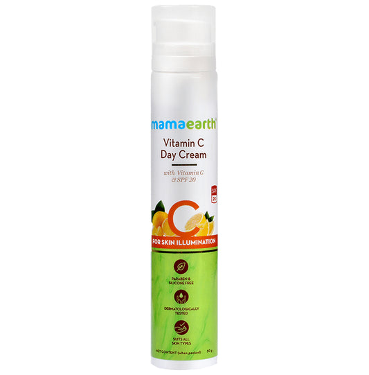 Mamaearth Vitamin C Face Cream | Paraben & Silicone-Free | For All Skin Types
pump bottle of 50 gm Cream