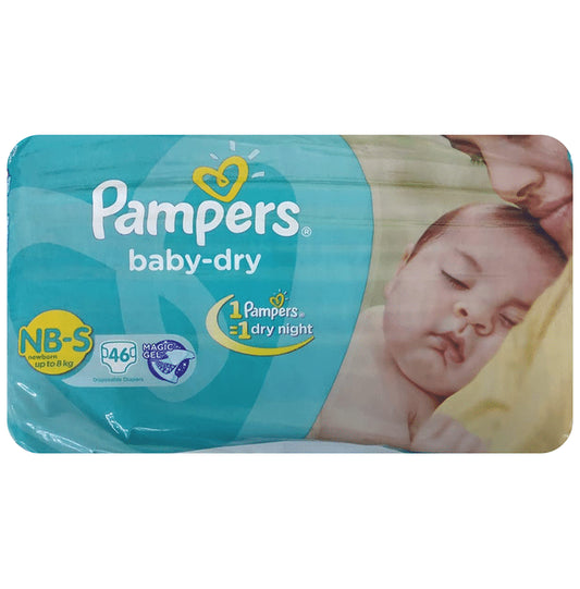 Pampers Baby Dry Diapers NB-S
packet of 46 diapers