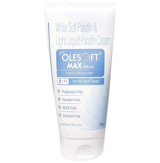 New Olesoft Max Moisturising Cream with Soft Paraffin & Light Liquid Paraffin | For All Skin Types
tube of 150 gm Cream