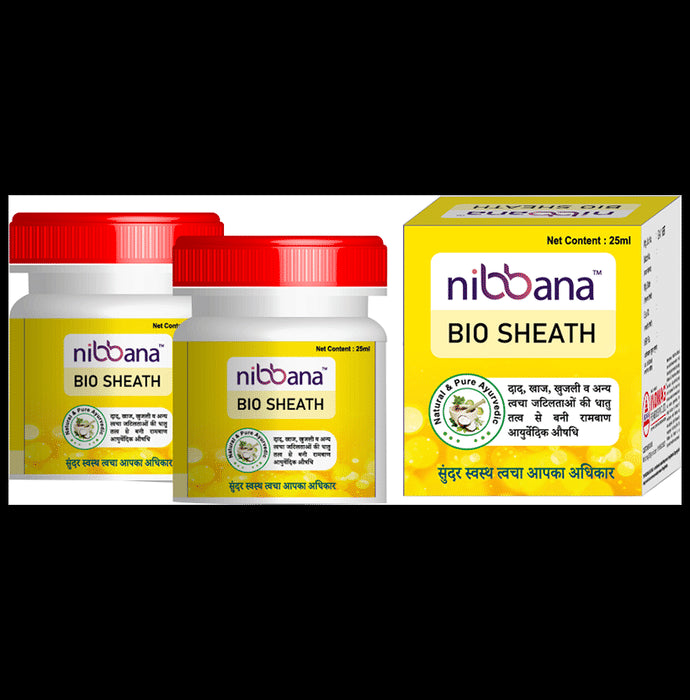 Nibbana Bio Sheath Cream for Skin Infection Treatment (25ml Each)
combo pack of 2 jar