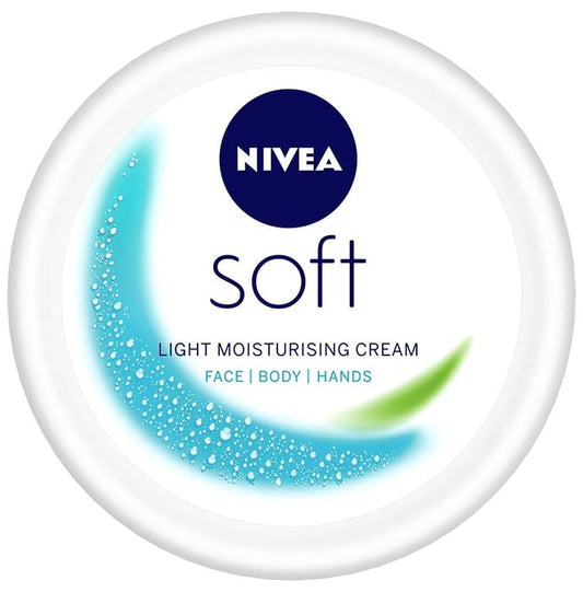 Nivea Soft Light Moisturiser for Face, Body & Hands | Quick Absorbing Face Care Product for All Skin Types
jar of 100 ml Cream