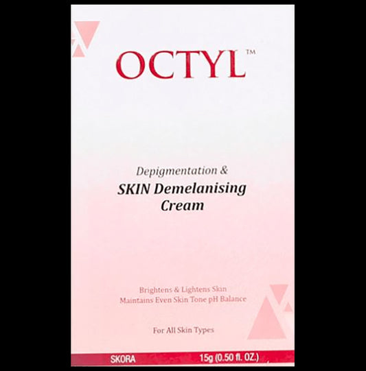 Octyl Depigmentation and Skin Demelanising Cream
tube of 15 gm Cream