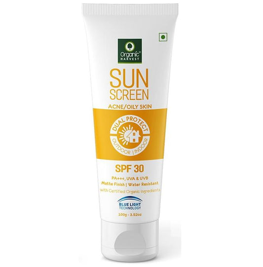 Organic Harvest SPF 30 for Acne Oily Skin Sunscreen
tube of 100 gm Cream