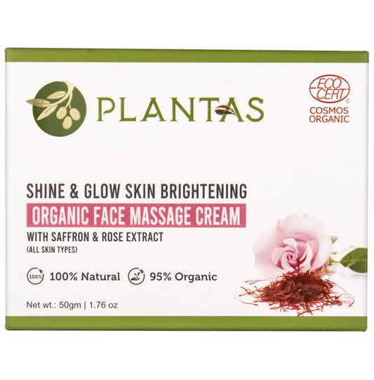 Plantas Shine & Glow Skin Brightening Organic Face Massage Cream
jar of 50 gm Cream