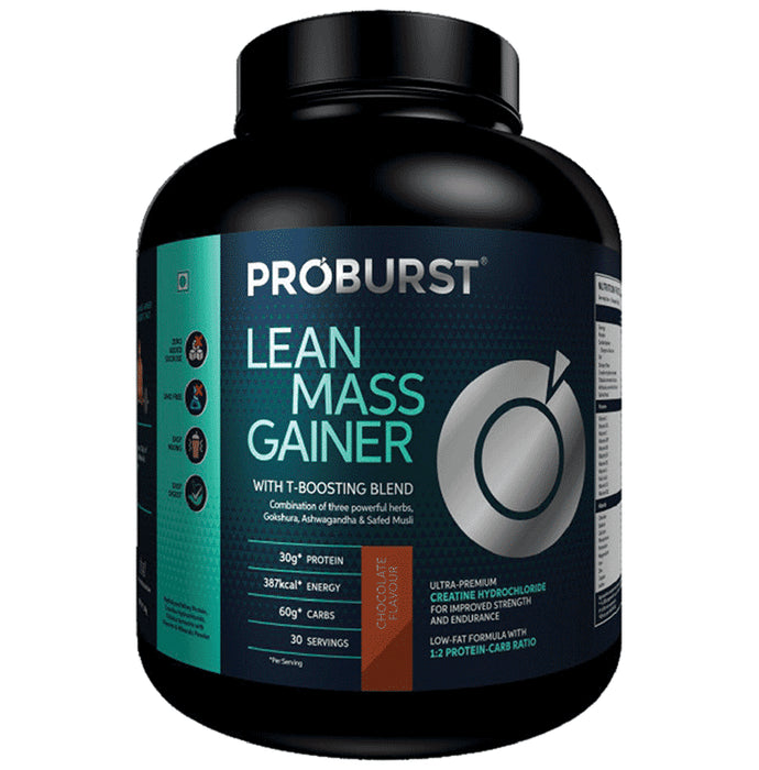 Proburst Lean Mass Gainer With T-Boosting Blend Powder
jar of 3 kg Powder