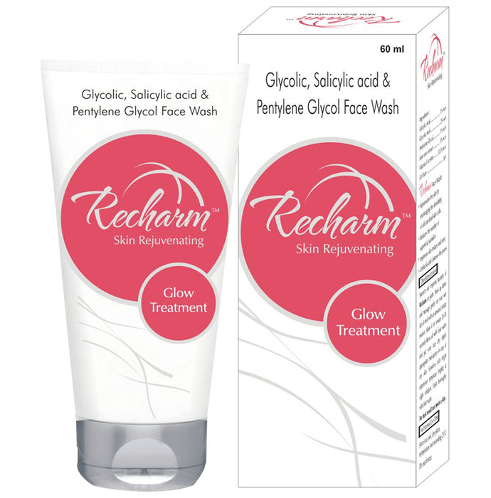 Recharm Skin Rejuvenating Glow Treatment Face Wash | With Glycolic Acid, Salicylic Acid & Pentylene Glycol
bottle of 60 ml Face Wash