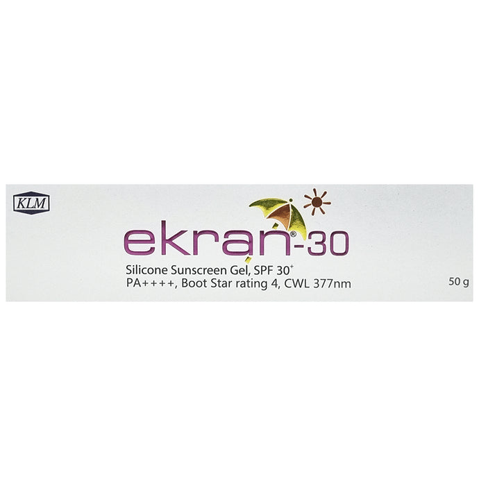 Ekran - 30 Silicone Sunscreen SPF 30+ PA++++ | Water Resistant Gel
tube of 50 gm Gel