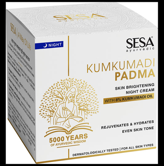 Sesa Kumkumadi Padma Skin Brightening Night Cream
jar of 50 gm Cream