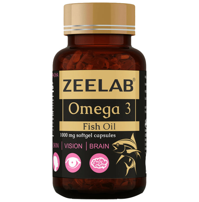 Zeelab Omega 3 Fish Oil Softgel Capsule
bottle of 60 soft gelatin capsules