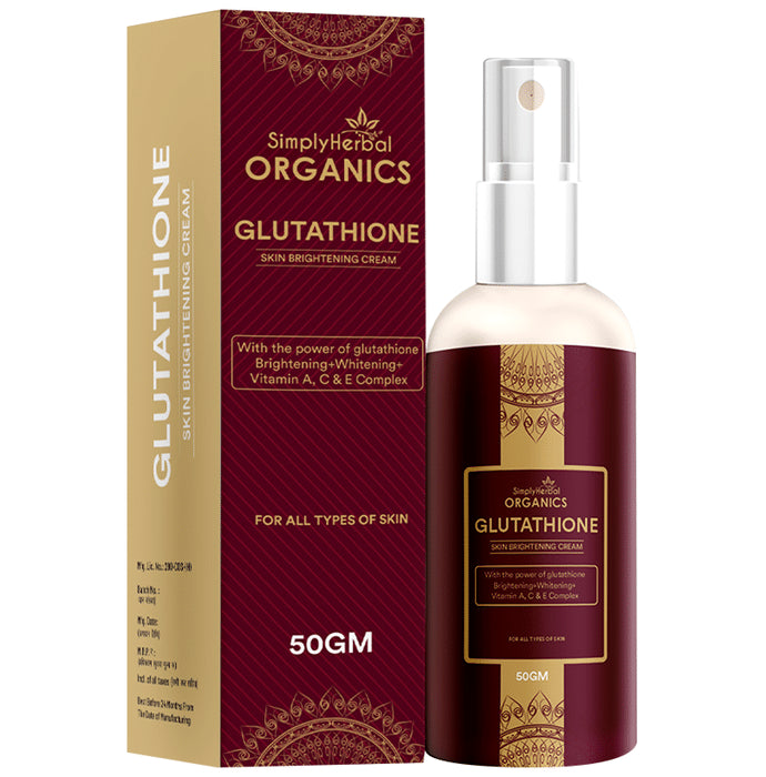 Simply Herbal Organics Glutathione Skin Brightening Cream
bottle of 50 gm Cream