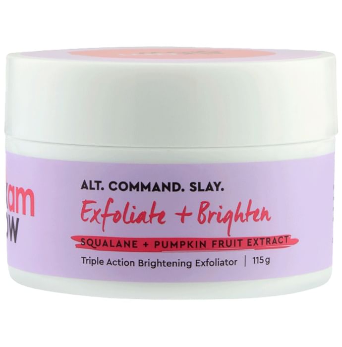 Sixam Glow Alt. Command. Slay. Exfoliator with Squalene & Pumpkin to Exfoliate & Brighten Skin
jar of 115 gm Cream