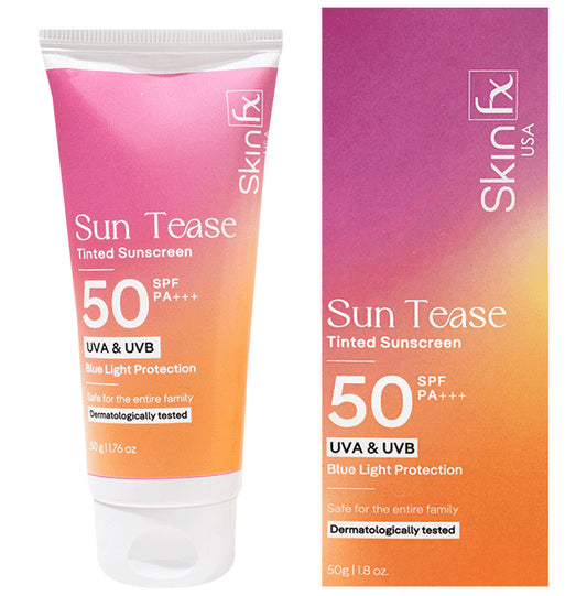 Skin Fx Sun TeaseTinted Sunscreen SPF 50 PA+++
tube of 50 gm Cream