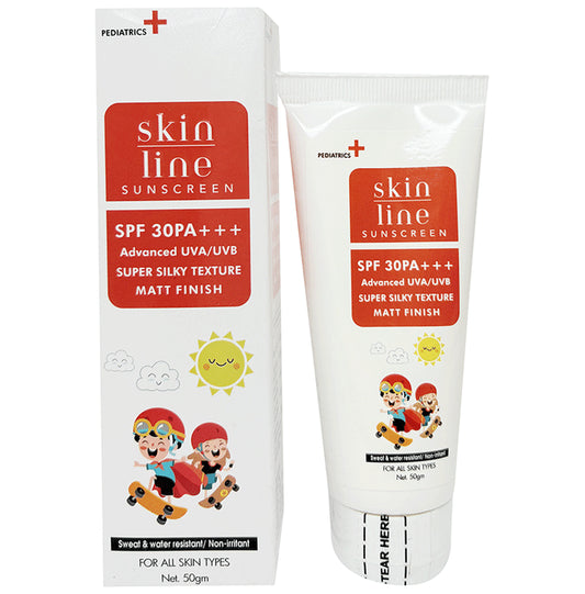 Skinline Advanced UVA / UVB Super Silky Texture Matt Finish Pediatrics Sunscreen SPF 30 PA+++
tube of 50 gm Cream